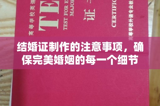 寻甸结婚证制作的注意事项，确保完美婚姻的每一个细节