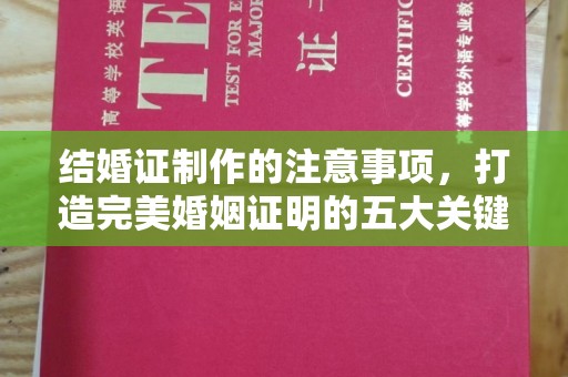阳朔结婚证制作的注意事项，打造完美婚姻证明的五大关键点